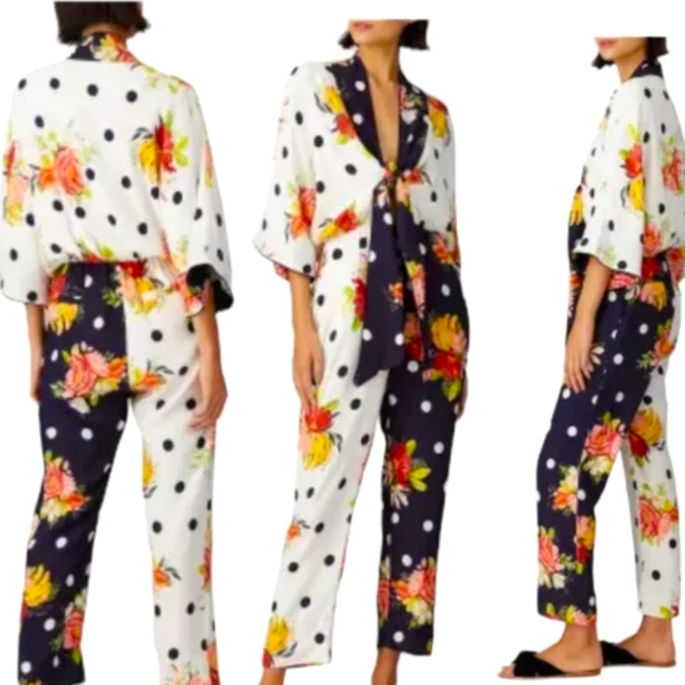 Farm Rio Mixed Nanaju Floral Jumpsuit, Sz M